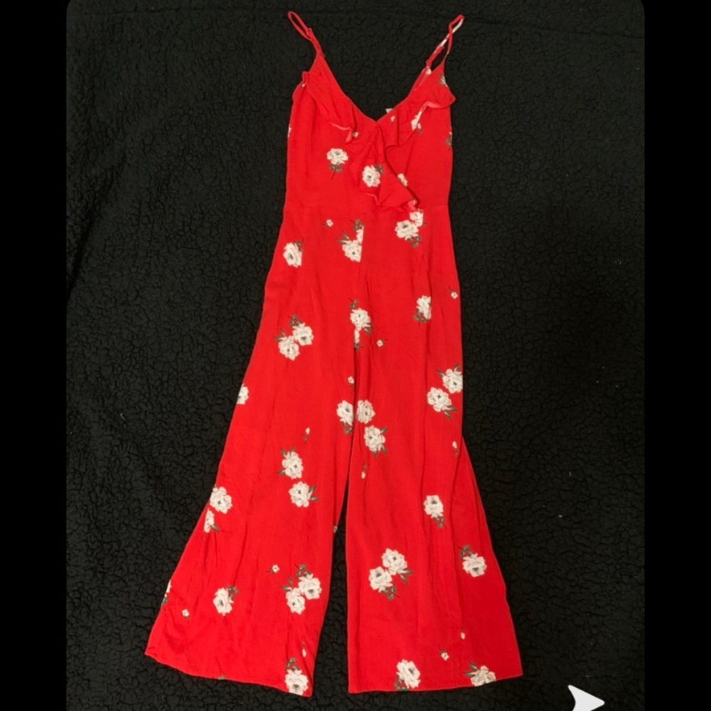 Red floral Jumpsuit